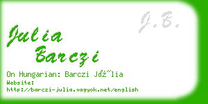 julia barczi business card